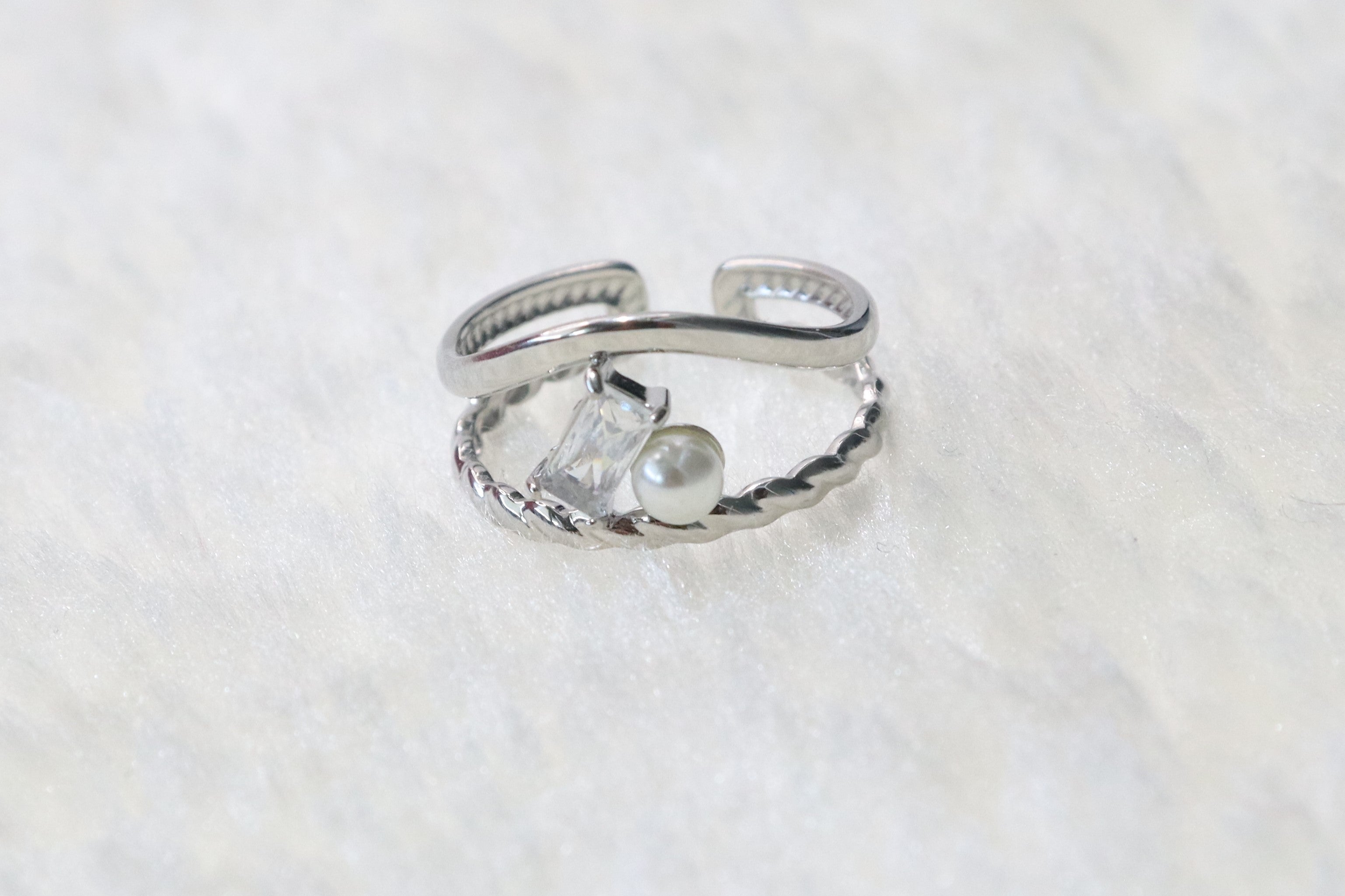 Laura - Bague en acier inoxydable