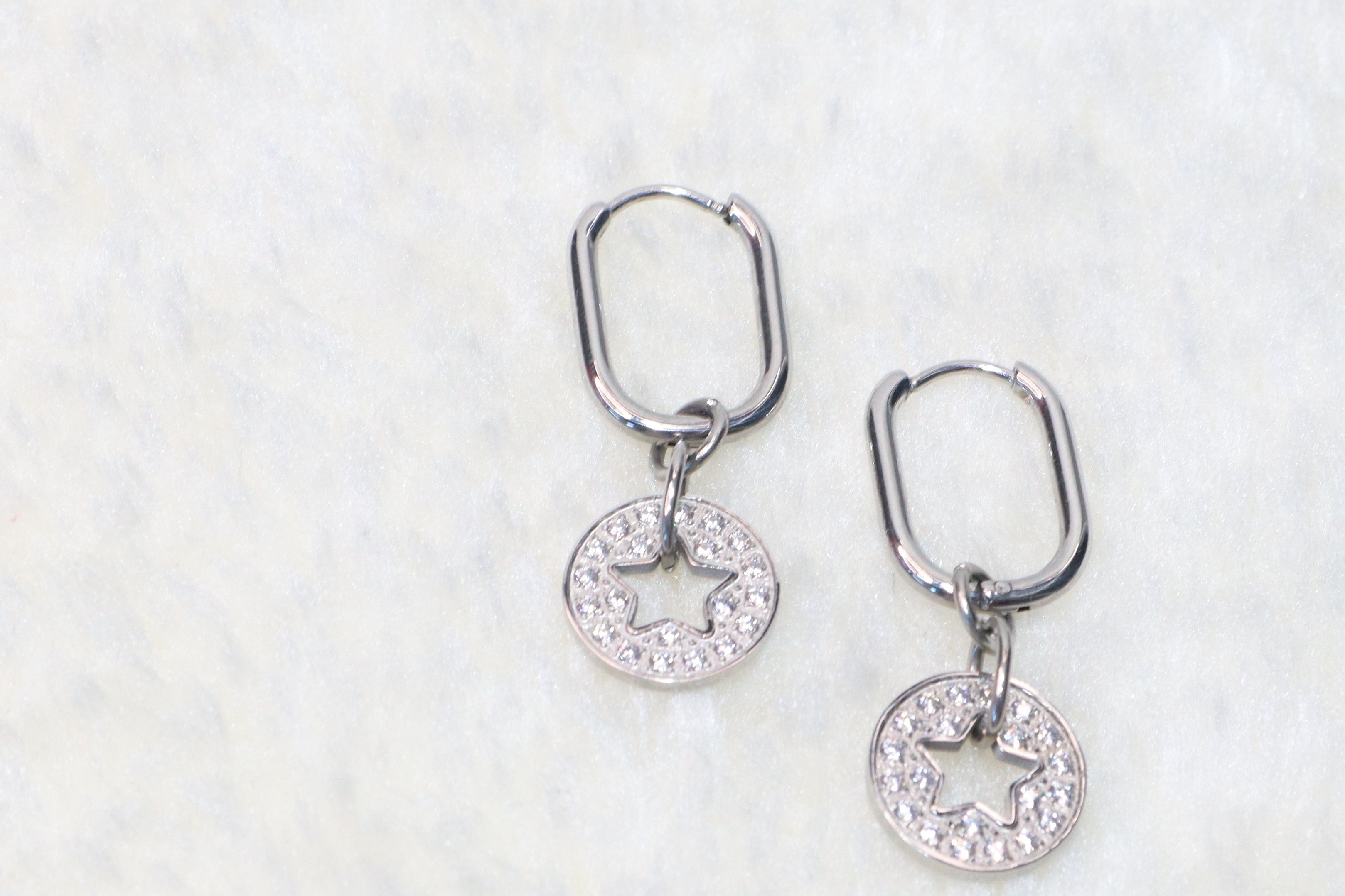 Isabelline Etoile - Boucles d'oreilles en acier inoxydable
